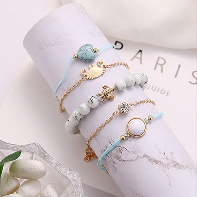 European and American style woven bracelet love turtle 